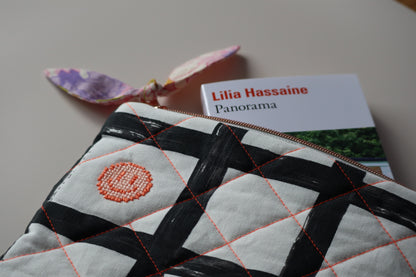 Pochette Smiley brodée